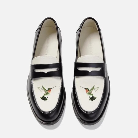 All-New Hand-Painted Motif Penny Loafer - Men's