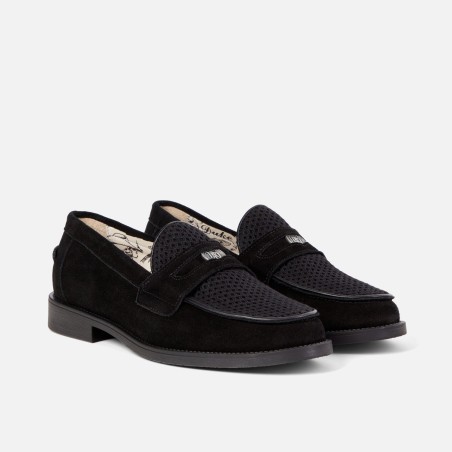 All-New Represent Black Suede Rattan Penny Loafer - Men's Fresh Release