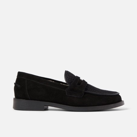 All-New Represent Black Suede Rattan Penny Loafer - Men's Fresh Release