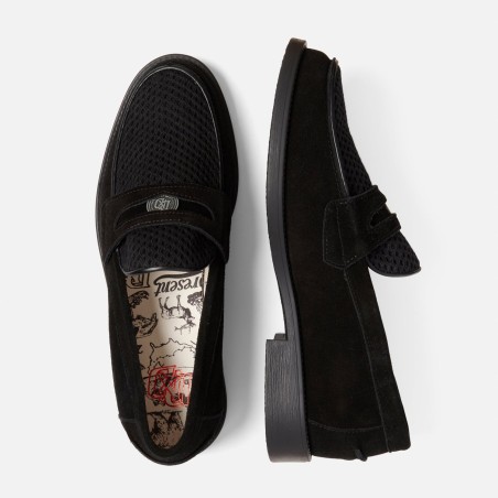 All-New Represent Black Suede Rattan Penny Loafer - Men's Fresh Release