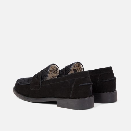 All-New Represent Black Suede Rattan Penny Loafer - Men's Fresh Release