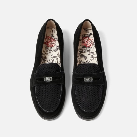 All-New Represent Black Suede Rattan Penny Loafer - Women's Limited Stock