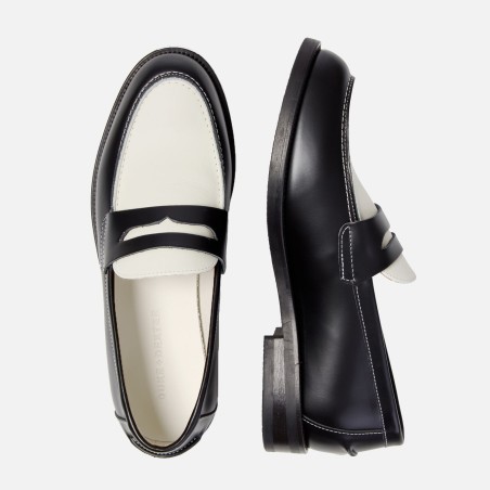 All-New Wilde Black + White Penny Loafer - Men's Immediate Availability