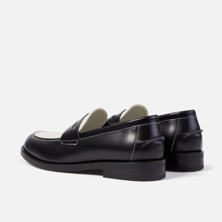 All-New Wilde Black + White Penny Loafer - Men's Immediate Availability