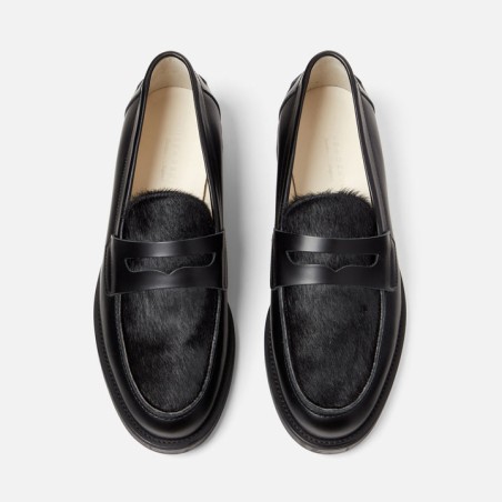 All-New Wilde Black Pony Penny Loafer - Men's Available for Immediate Shipping