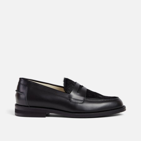 All-New Wilde Black Pony Penny Loafer - Men's Available for Immediate Shipping