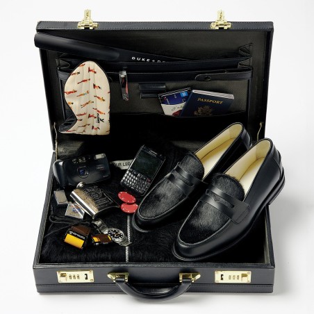 All-New Wilde Black Pony Penny Loafer - Men's Available for Immediate Shipping