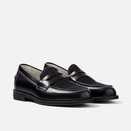 All-New Wilde Black Rattan Penny Loafer - Men's New Release