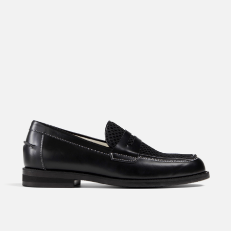 All-New Wilde Black Rattan Penny Loafer - Men's New Release