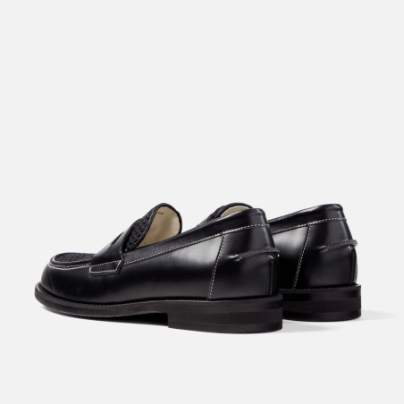 All-New Wilde Black Rattan Penny Loafer - Men's New Release