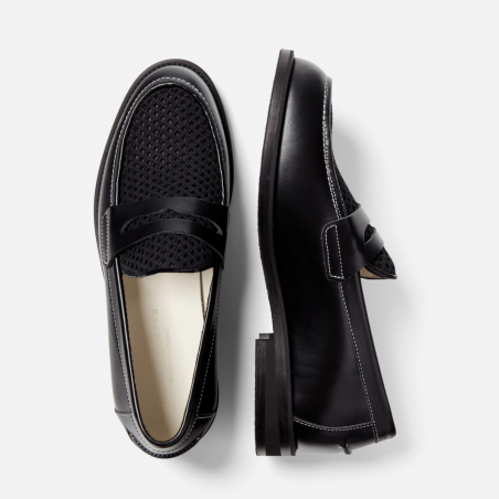 All-New Wilde Black Rattan Penny Loafer - Men's New Release