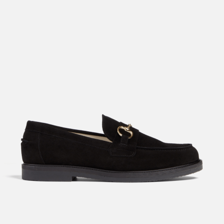 All-New Wilde Black Suede Bit Loafer - Men's Latest Edition