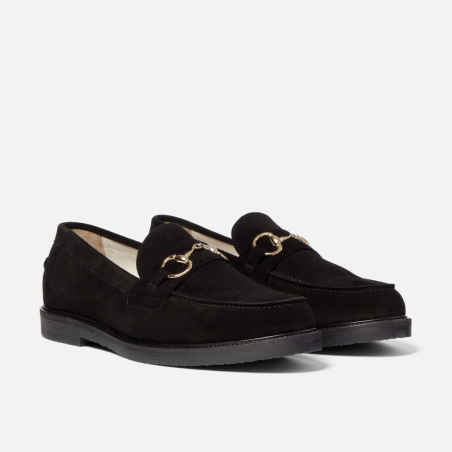 All-New Wilde Black Suede Bit Loafer - Men's Latest Edition