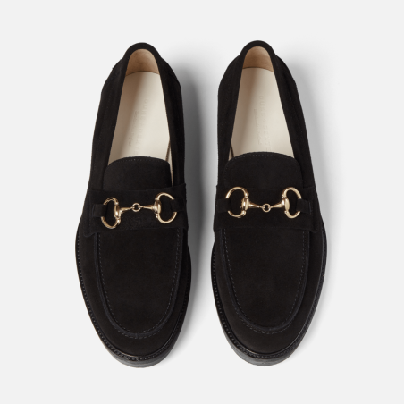 All-New Wilde Black Suede Bit Loafer - Men's Latest Edition