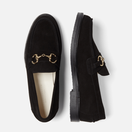 All-New Wilde Black Suede Bit Loafer - Men's Latest Edition