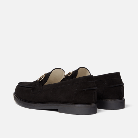 All-New Wilde Black Suede Bit Loafer - Men's Latest Edition