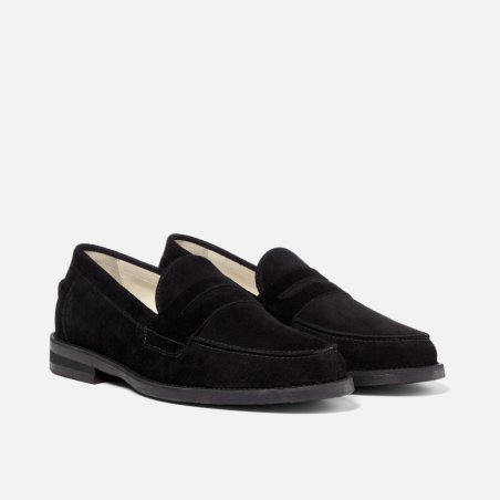 All-New Wilde Black Suede Penny Loafer - Men's Fresh Release