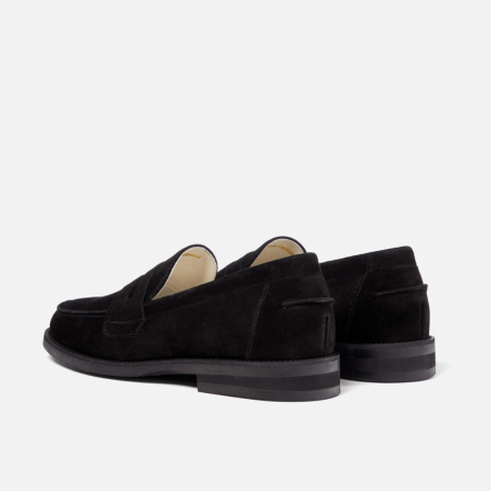 All-New Wilde Black Suede Penny Loafer - Men's Fresh Release