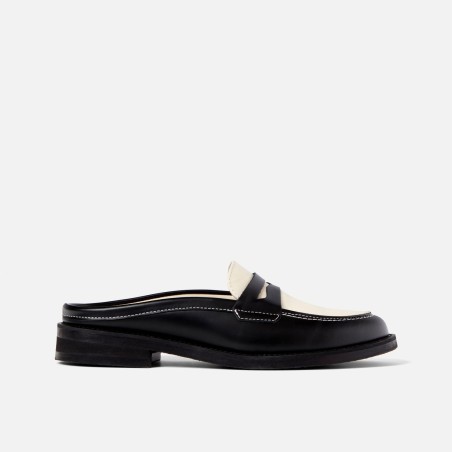 All-New Wilde Black + White Mule Loafer - Women's In Stock