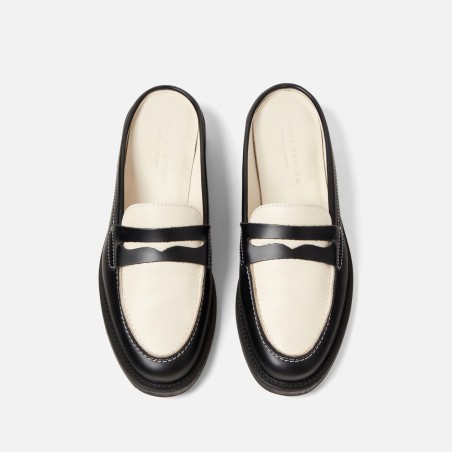 All-New Wilde Black + White Mule Loafer - Women's In Stock