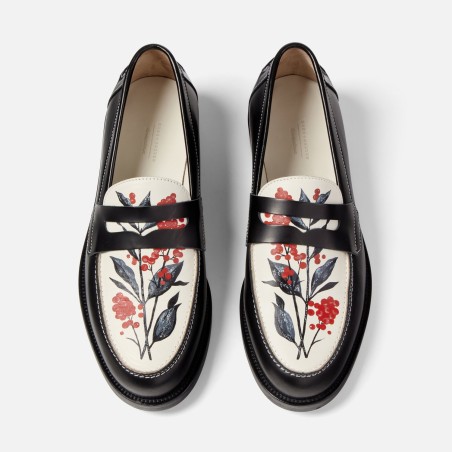 All-New Wilde Hand-Painted Berry Penny Loafer - Men's In Stock