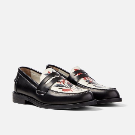 All-New Wilde Hand-Painted Berry Penny Loafer - Men's In Stock