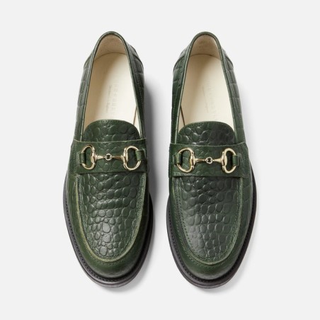 All-New Wilde Green Croc Bit Loafer - Men's