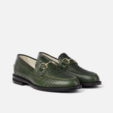 All-New Wilde Green Croc Bit Loafer - Men's