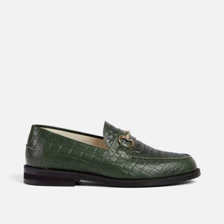 All-New Wilde Green Croc Bit Loafer - Men's