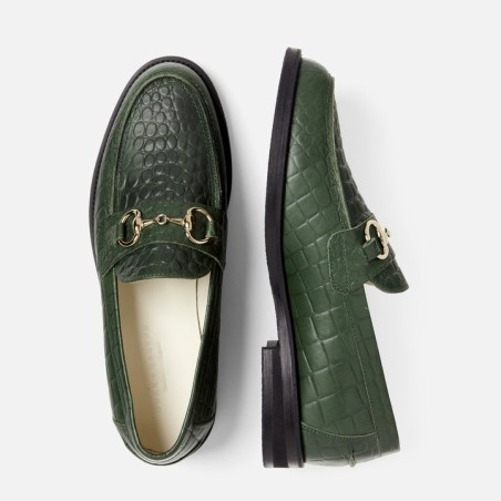 All-New Wilde Green Croc Bit Loafer - Men's