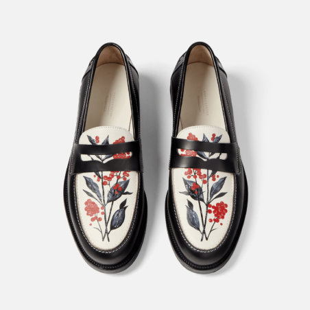 All-New Wilde Hand-Painted Berry Penny Loafer - Women's Available Now