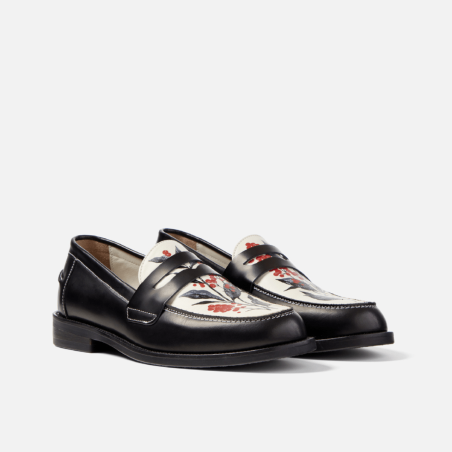 All-New Wilde Hand-Painted Berry Penny Loafer - Women's Available Now