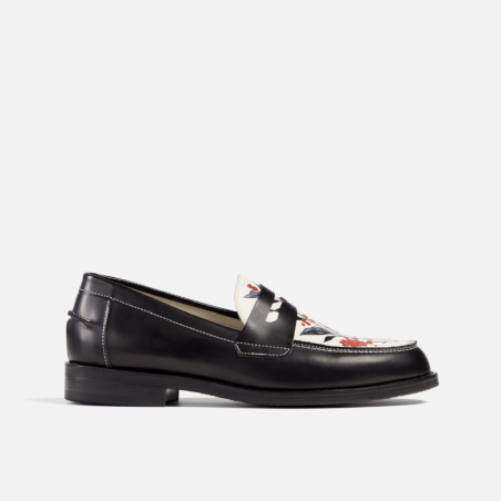 All-New Wilde Hand-Painted Berry Penny Loafer - Women's Available Now