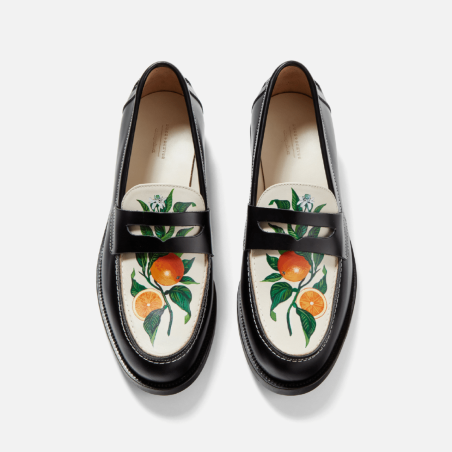 All-New Wilde Hand-Painted Orange Penny Loafer - Women's Hot New Item