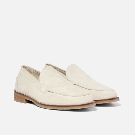 All-New Wilde Off-White Suede Slip Loafer - Men's Available for Immediate Shipping