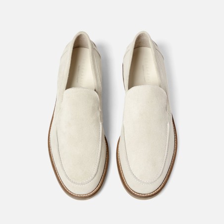 All-New Wilde Off-White Suede Slip Loafer - Men's Available for Immediate Shipping