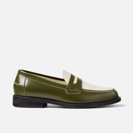 All-New Wilde Olive + White Penny Loafer - Men's New Release