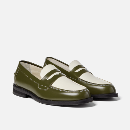 All-New Wilde Olive + White Penny Loafer - Men's New Release