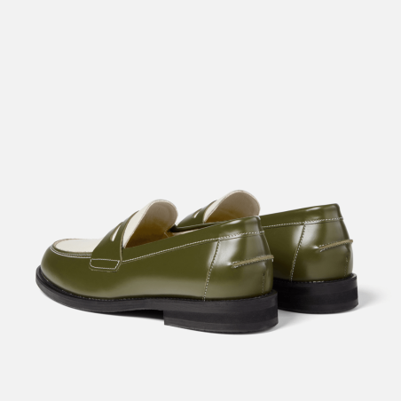 All-New Wilde Olive + White Penny Loafer - Men's New Release