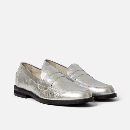 All-New Wilde Silver Penny Loafer - Men's