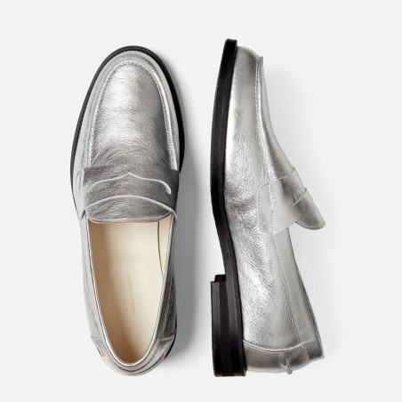 All-New Wilde Silver Penny Loafer - Men's