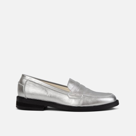 All-New Wilde Silver Penny Loafer - Women's In Stock