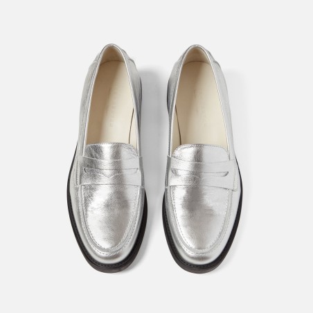 All-New Wilde Silver Penny Loafer - Women's In Stock