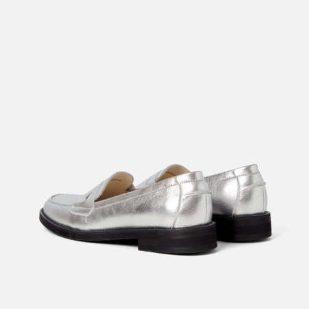 All-New Wilde Silver Penny Loafer - Women's In Stock