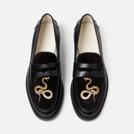 All-New Wilde Snake Embroidered Penny Loafer - Men's New Release