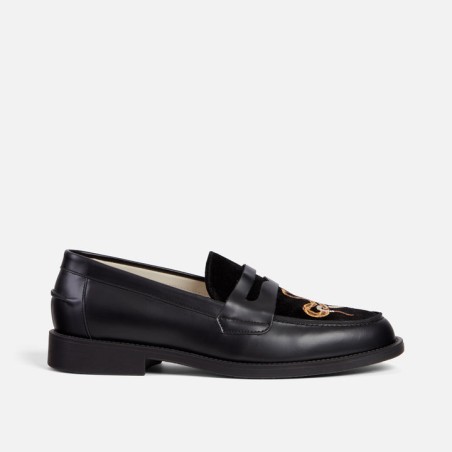 All-New Wilde Snake Embroidered Penny Loafer - Men's New Release